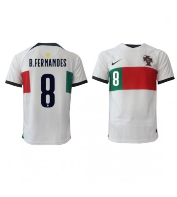 Portugalia Bruno Fernandes #8 Koszulka Wyjazdowych MŚ 2022 Krótki Rękaw